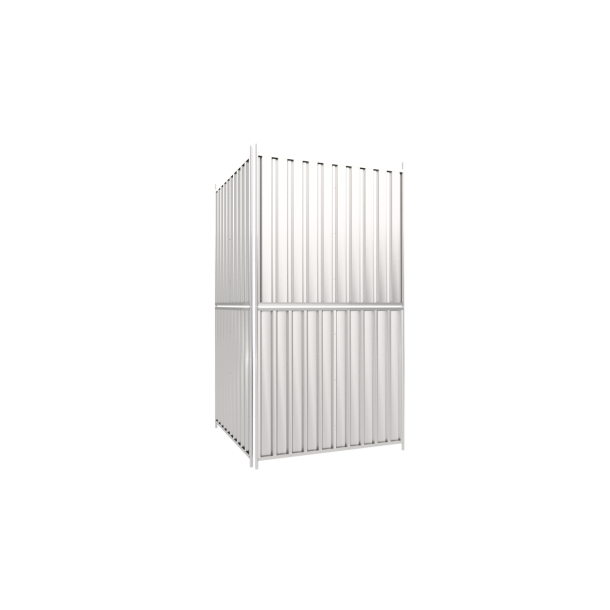 Mobile fence Trapez | Sheet metal panel: red | height: 2.00 m